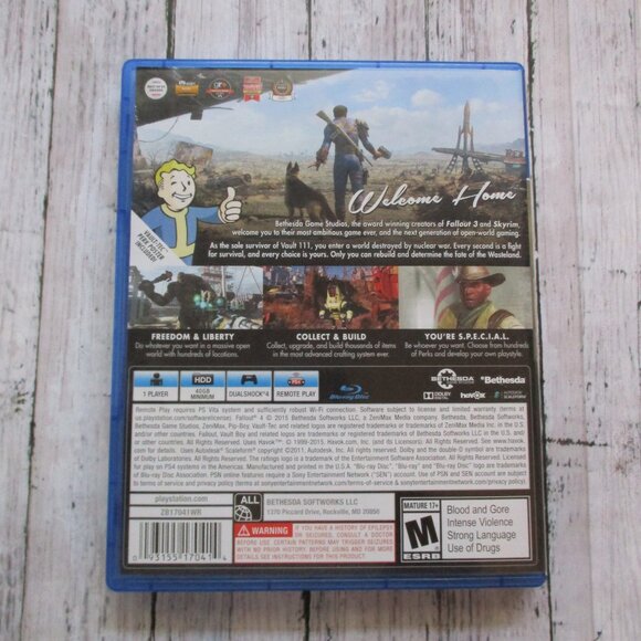 Fall Out 4 Sony PS4 Video Game Disc and Case - Picture 5 of 5